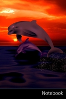 Notebook: Dolphin themed ruled Notebook / Journal / Diary / Composition Book / Planner / Log Book / Notes  - 6 x 9 inches (15,24 x 22,86 cm), 110 wide ruled pages with date line on top, glossy finish 1671837754 Book Cover