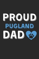Proud Pugland Dad: Lined Journal, 120 Pages, 6 x 9, Pugland Dog Dad Gift Idea, Black Matte Finish (Proud Pugland Dad Journal) 1706950071 Book Cover