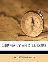 Germany and Europe 102210473X Book Cover