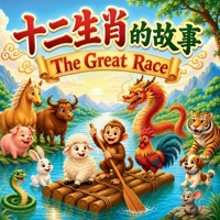The Great Race - The Tale of the Chinese Zodiac: Chinese Mythology Stories for Kids in English, Chinese, and Pinyin (Chinese Mythology for Kids) 1998317587 Book Cover
