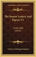 The Stonor Letters and Papers 1290-1483 1018194541 Book Cover