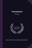 Transactions, Volume 36 1146861303 Book Cover