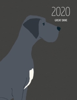 2020 Great Dane: Dated Weekly Planner With To Do Notes & Dog Quotes - Great Dane Black (Awesome Calendar Planners for Dog Owners Dark) 1703076796 Book Cover