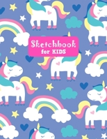 Sketchbook for Kids: Adorable Unicorn Large Sketch Book for Drawing, Writing, Painting, Sketching, Doodling and Activity Book- Birthday and Christmas ... Teens and Women - Nathalie Modern Press # 030 1655721631 Book Cover