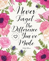 Never Forget The Difference You've Made: Retirement Gifts for Women, Nurses, Mum, Police, Doctors, Office Workers and Other Professionals In Our Lives - Leaving Gift Undated Journal Planner 1661325432 Book Cover