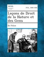 Lecons de Droit de La Nature Et Des Gens 1289346097 Book Cover