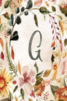 G: Orange Brown Floral 6x9 Lined Notebook 170591473X Book Cover