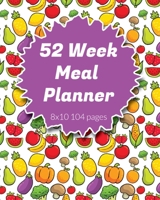 52 Week Meal Planner: 2020 Meal Planning Notebook With Grocery List Weekly Meal Planner And Tracker Food And Exercise Journal Meal Prep Gift For Women Gift For Men Groceries 1710258055 Book Cover