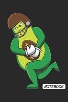 Notebook: DIN A5 Avocado Rugby Notizheft gepunktet | 120 Seiten gepunktetes Avocado Rugby Notizbuch für Notizen in Schule, Universität, Arbeit oder zuhause. | Eine tolles Geschenk für Ihre Liebsten. 1672401089 Book Cover