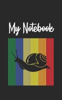 My Notebook: Snail Retro And Vintage Style 100 Pages And Lined 1710057521 Book Cover