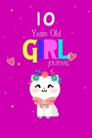 10 Year Old Girl Journal: Cute Cat Diary for Kids to Keep Memories, Both Lined and Blank 100 Pages, 6' X 9' , Happy Birthday Notebook, Sketchbook ... best gifts for 10 year Old, cat notebook 1672585929 Book Cover