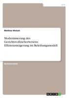Modernisierung des Gerichtsvollzieherwesens: Effizienzsteigerung im Beleihungsmodell 3863413709 Book Cover