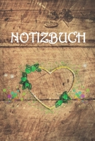 Notizbuch: A5 blanko, Notizblock, Herz rustikal (German Edition) 1693995638 Book Cover