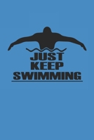 JUST KEEP SWIMMING: Notebook Schwimmen Notizbuch kariert Swim Planer Swimming Journal 6x9 karo 1692249010 Book Cover