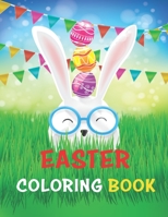 Easter Coloring Book: A Fun Activity Happy Easter Coloring Book for Kids Ages 4-8, with Eggs, Bunnies, Flowers, Cute Animals and More, 54 pa B08Z2NTXF2 Book Cover