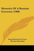 Memoirs of a Russian governor, Prince Serge Dmitriyevich Urussov: The Kishinev pogrom 1120003628 Book Cover