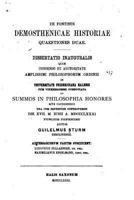 de Fontibus Demosthenicae Historiae Quaestiones Duae 1120414636 Book Cover