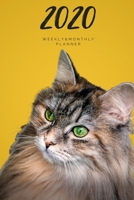 2020 Weekly & Monthly Planner: Cat - 6X9 Size - Glossy Soft Cover - Multi-Purpose: Organizer/Calendar/Notebook/Agenda/Diary/Journal. 1709755121 Book Cover