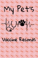 My Pet's Vaccine Records: Keep Track Of Annual and Semi-Annual Shots 1708528911 Book Cover