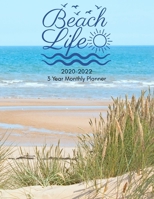 Beach Life 3 Year Monthly Planner: January 2020 - December 2022 - Beautiful Ocean View Planning Calendar - Includes End of Month Review Pages - Large 8 1/2 x 11 Inches - Soft Cover 1698937253 Book Cover