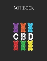 Notebook: Cbd Gummy Bear Cannabadoil Gummies For Hemp Supporter Lovely Composition Notes Notebook for Work Marble Size College Rule Lined for Student Journal 110 Pages of 8.5x11 Efficient Way to Use M 1651162204 Book Cover