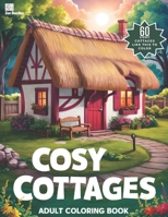 Cosy Cottages: Cute and Cosy Cottage Coloring Book for Adults and Teens B0C51X2B8F Book Cover