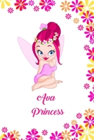 Ava: Personalized Name Notebook for Girls 6x9 Custemized Journal With 100 Lined Pages Perfect gift for your Daughter or Wife School or Christmas, Valentine or Birthday Cute Pink Diary 1676628096 Book Cover