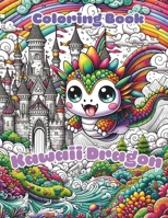 Kawaii Dragon Coloring Book: For Kids & Adults - 50 Cute and Fun, Dragons and Fantasy Animals B0CWP94HXT Book Cover