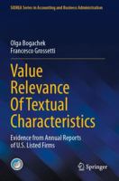 Value Relevance Of Textual Characteristics: Evidence from Annual Reports of U.S. Listed Firms (SIDREA Series in Accounting and Business Administration) 3031791584 Book Cover