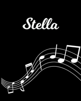 Stella: Sheet Music Note Manuscript Notebook Paper Personalized Custom First Name Initial S Musician Composer Instrument Composition Book 12 Staves a Page Staff Line Notepad Notation Guide Create Comp 1704095808 Book Cover