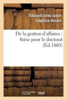 Tha]se: de La Gestion D'Affaires 2016179414 Book Cover