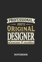 Professional Original Designer Notebook of Passion and Vocation: 6x9 inches - 110 dotgrid pages - Perfect Office Job Utility - Gift, Present Idea 1696564972 Book Cover