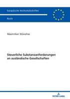 Steuerliche Substanzanforderungen an Auslaendische Gesellschaften 3631810407 Book Cover