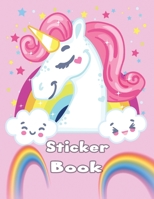 Sticker Book: Album Notebook Activity Book Blank Sticker Book for Girl age 4-8 year Collection  Kids Collecting Favorite Unicorn Star Rainbow Stickers ... travel time keepsake back hand designed 1710928336 Book Cover