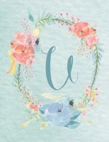 2020-2022 Calendar - Letter U - Light Blue and Pink Floral Design: 3-Year 8.5x11 Monthly Calendar/Planner - Personalized with Initials. 1676065822 Book Cover
