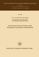 Untersuchungen Uber Das Verhalten Und Die Wirkungsweise Verschiedener Trockenloschmittel 3663065200 Book Cover