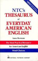 Ntc's Thesaurus of Everyday American English 0844258253 Book Cover