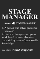Funny Noun Stage Manager Definition Cool Gift: Dot Grid Funny Noun Stage Manager Definition Cool Gift / Journal Gift - Large ( 6 x 9 inches ) - 120 Pages Softcover 1677401249 Book Cover
