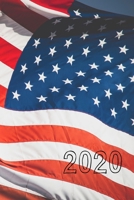 2020: Calendar, DIN-A5 paperback format, weekly planner with space for notes, holidays, year-round overview. White paper with simple, modern font, ... Flag Blue White Red USA German Version 1712528696 Book Cover