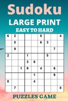 Sudoku Large Print: One Puzzle Per Page - Easy, Medium, and Hard Large Print Puzzle Book For Adults, Puzzle Book Gift (Puzzles & Games for Adults). B08CPJJGVV Book Cover