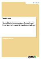 Betriebliche Anreizsysteme. Inhalts- und Prozesstheorien der Motivationsforschung 3656675775 Book Cover