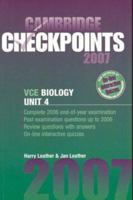 Cambridge Checkpoints VCE Biology Unit 4 052169793X Book Cover