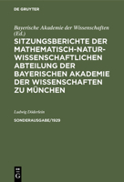 Sitzungsberichte der Mathematisch-Naturwissenschaftlichen Abteilung der Bayerischen Akademie der Wissenschaften zu München (German Edition) 3486760289 Book Cover