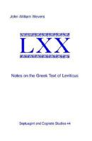 Notes on the Greek Text of Leviticus 1589831578 Book Cover
