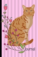 Journal: Orange Tabby Cat Pink Journal Lined Blank Paper Diary 1707987033 Book Cover
