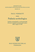 Northern Italian Writing: Skriptologische Und Skriptometrische Untersuchungen Zu Altnorditalienischen Texten Von Den Anfangen Bis 1525 (Beihefte Zur Zeiuchrift Fur Romanische Philologie) 3484523433 Book Cover