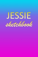 Jessie: Sketchbook Blank Imaginative Sketch Book Paper Pink Blue Gold Custom Letter J Personalized Cover Teach & Practice Drawing for Experienced & Aspiring Artists & Illustrators Creative Sketching D 1709668415 Book Cover