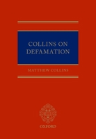 Collins on Defamation 0199673527 Book Cover