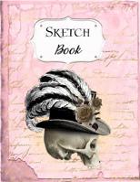 Sketch Book: Skull Sketchbook Scetchpad for Drawing or Doodling Notebook Pad for Creative Artists Pink Feathers 1076866956 Book Cover