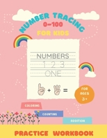 Number Tracing Workbook and Coloring: Learn to Counting : Practice for Kids with Pen Control, Line Tracing,Math skills and coloring activity books for ... kindergarten,Kindergarten Workbook For Ages3+ B08WZF3Z2R Book Cover